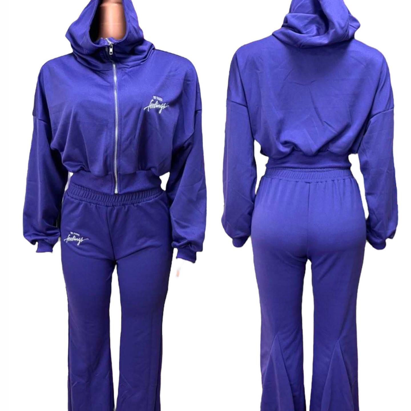 No Hard Feelings Women Bellbottom Sweatsuit